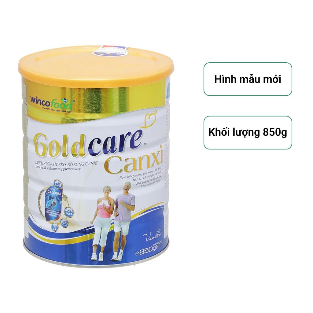 [Combo 2 lon] Sữa bột Wincofood Goldcare Canxi lon 850g: