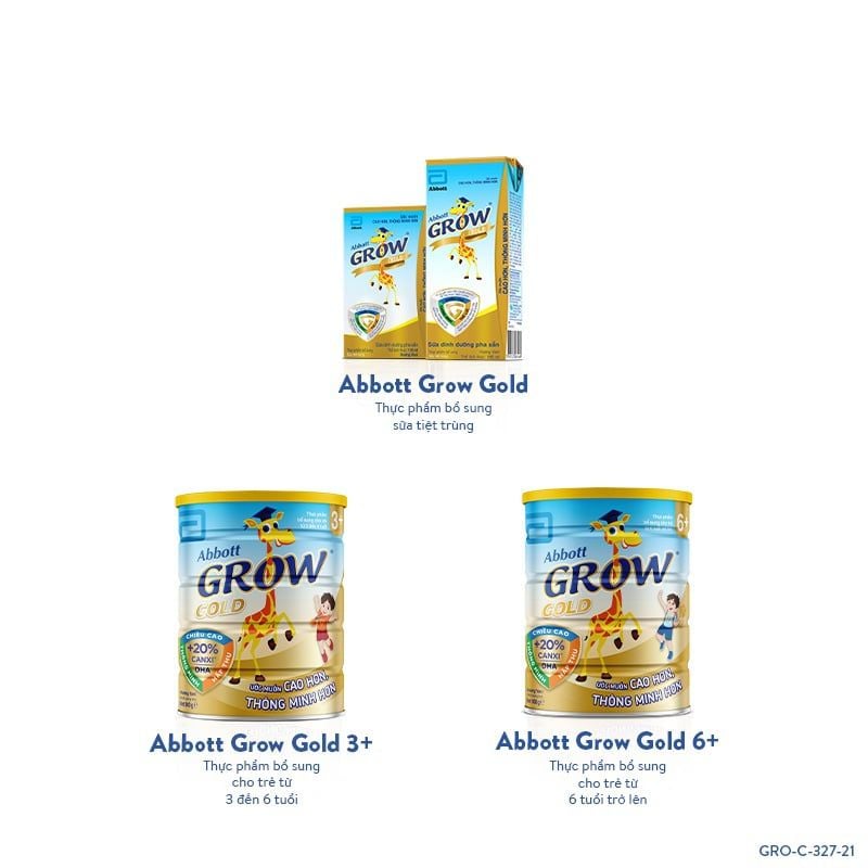 Lốc 4 hộp Sữa nước Abbott Grow Gold hương vani 110ML (Từ 1 tuổi)