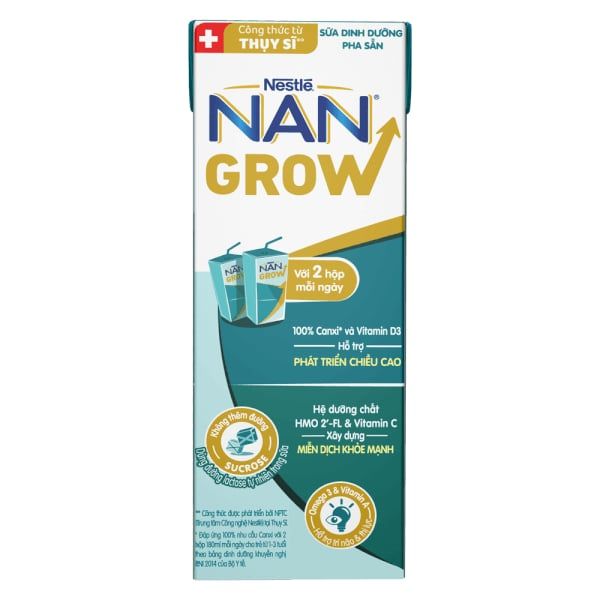 Thùng 24 Hộp Sữa nước 180ml Nestlé NAN GROW 6
