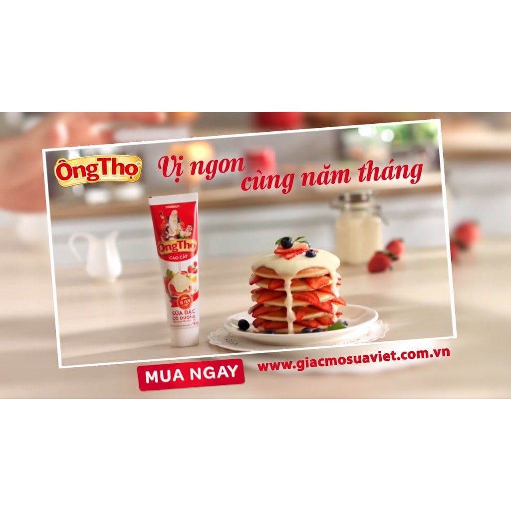 Sữa đặc Ông Thọ Đỏ tuýp 165g (Thùng 24 tuýp)