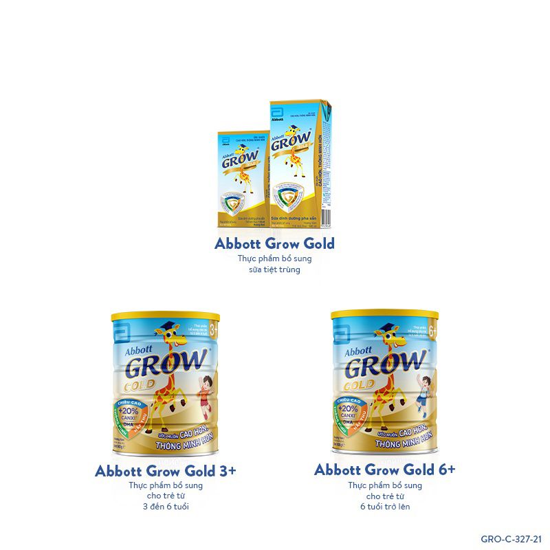 Sữa dinh dưỡng Abbott Grow Gold hương vani 180ML Lốc 4 (Từ 1 tuổi)