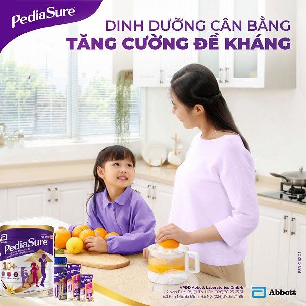 Sữa Pediasure 10+ Vani 800g cho trẻ từ 10 tuổi (2 lon)