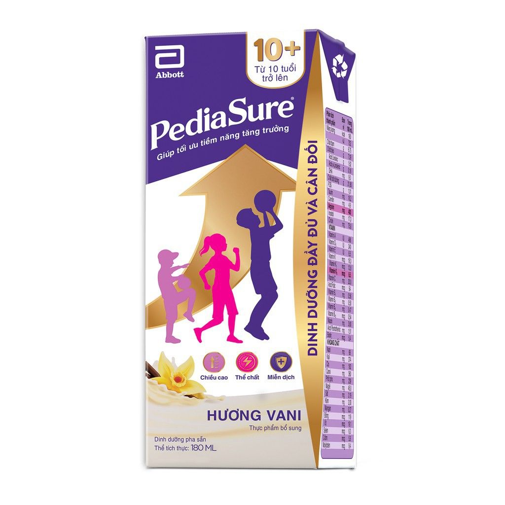 Sữa dinh dưỡng Pediasure 10+ 180ml cho trẻ từ 10 tuổi