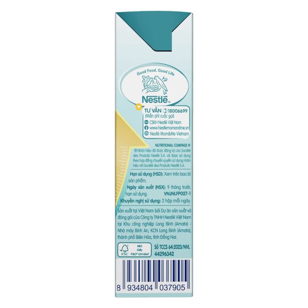 Lốc 4 hộp sữa nước 180ml Nestlé NANGROW