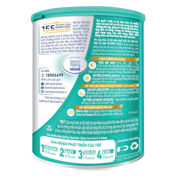 Sữa Bột Nestlé NAN OPTIPRO PLUS 1 400G cho trẻ 0-6 tháng tuổi