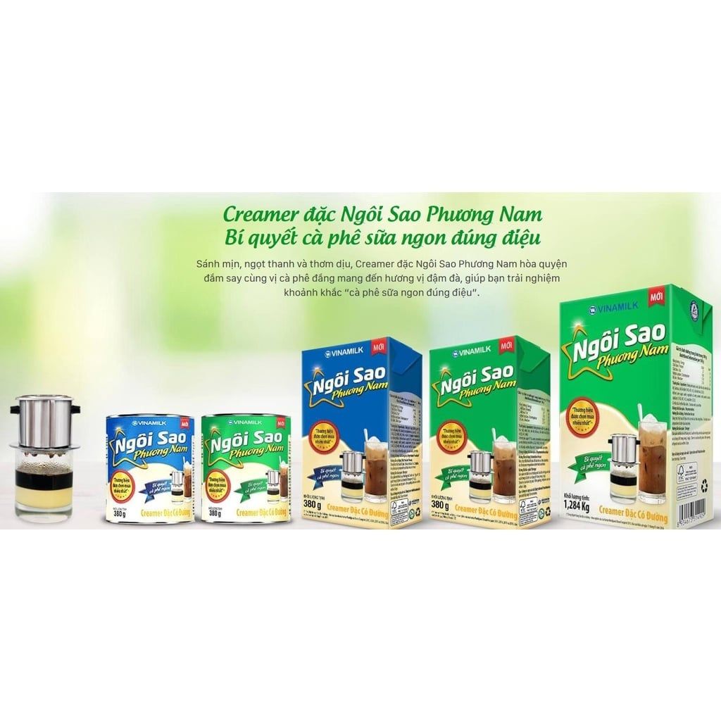 Sữa Đặc Ngôi Sao Phương Nam Hộp Giấy 1kg2 (Combo 24 hộp)