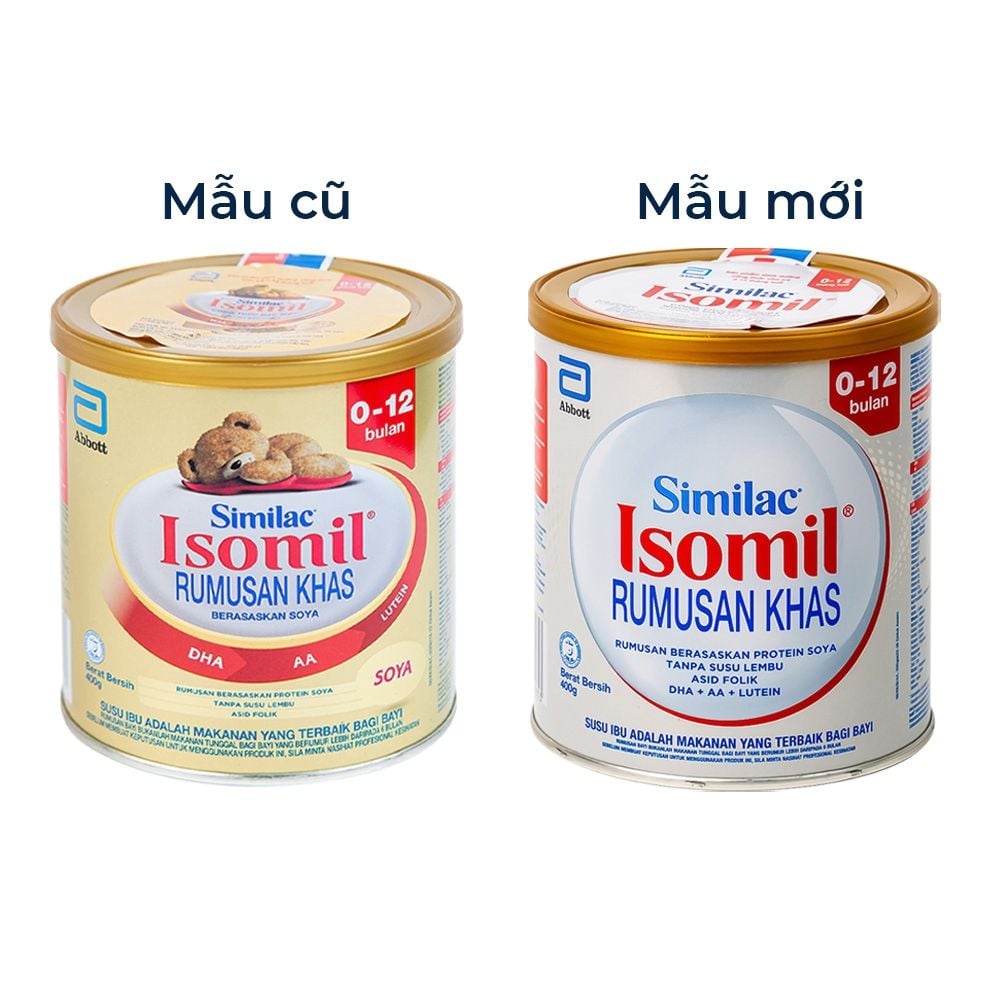 Sữa bột Similac Isomil Khas 400g cho bé 0-12 tháng dị ứng, hệ tiêu hóa kém