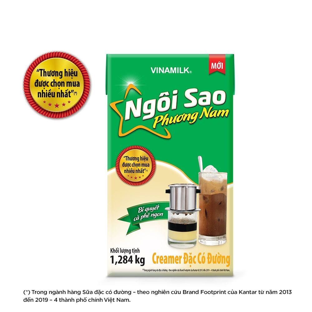 Sữa Đặc Ngôi Sao Phương Nam Hộp Giấy 1kg2 (Combo 24 hộp)