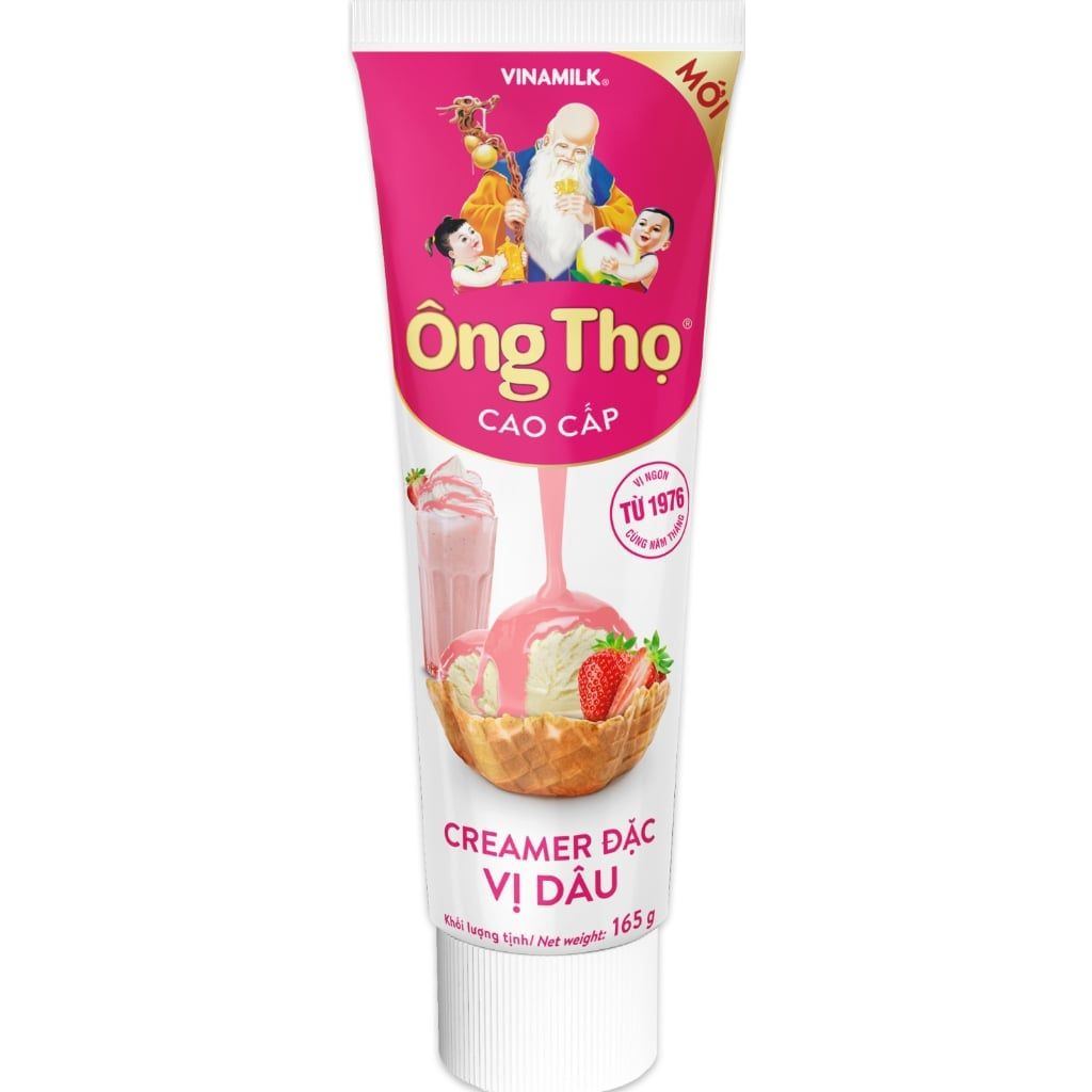 Sữa Đặc Có Đường Ông Thọ vị dâu 165g (Thùng 24 tuýp)