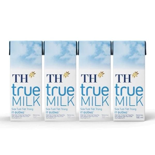 Sữa Tươi TH True Milk Ít Đường 180ml