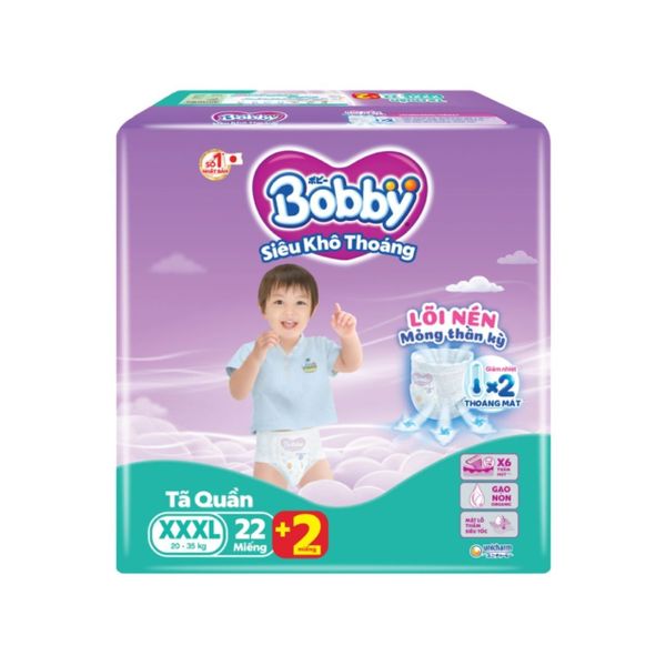 Tã quần Bobby XXXL22 Lõi nén thần kỳ 3mm