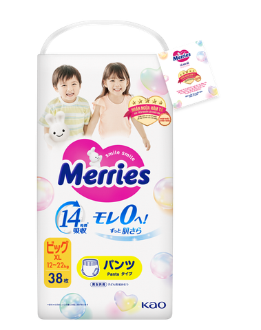 Tã quần Merries XL38 (12-22kg)