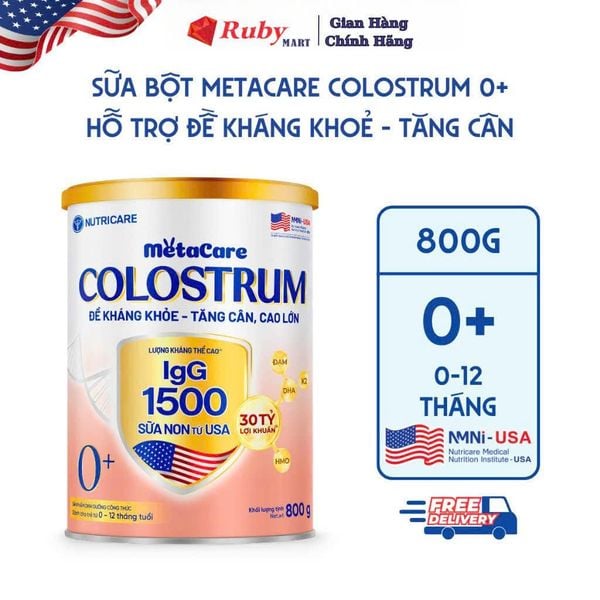 Sữa Metacare Colostrum 0+ 800g tăng cường đề kháng