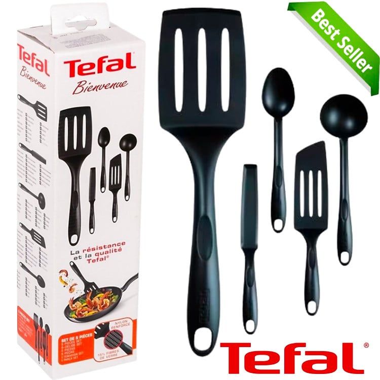 bo dung cu nau an tefal k001a bienvenue 5 mon chinh hang ben bi chiu nhiet an toan cho moi loai chao chong dinh