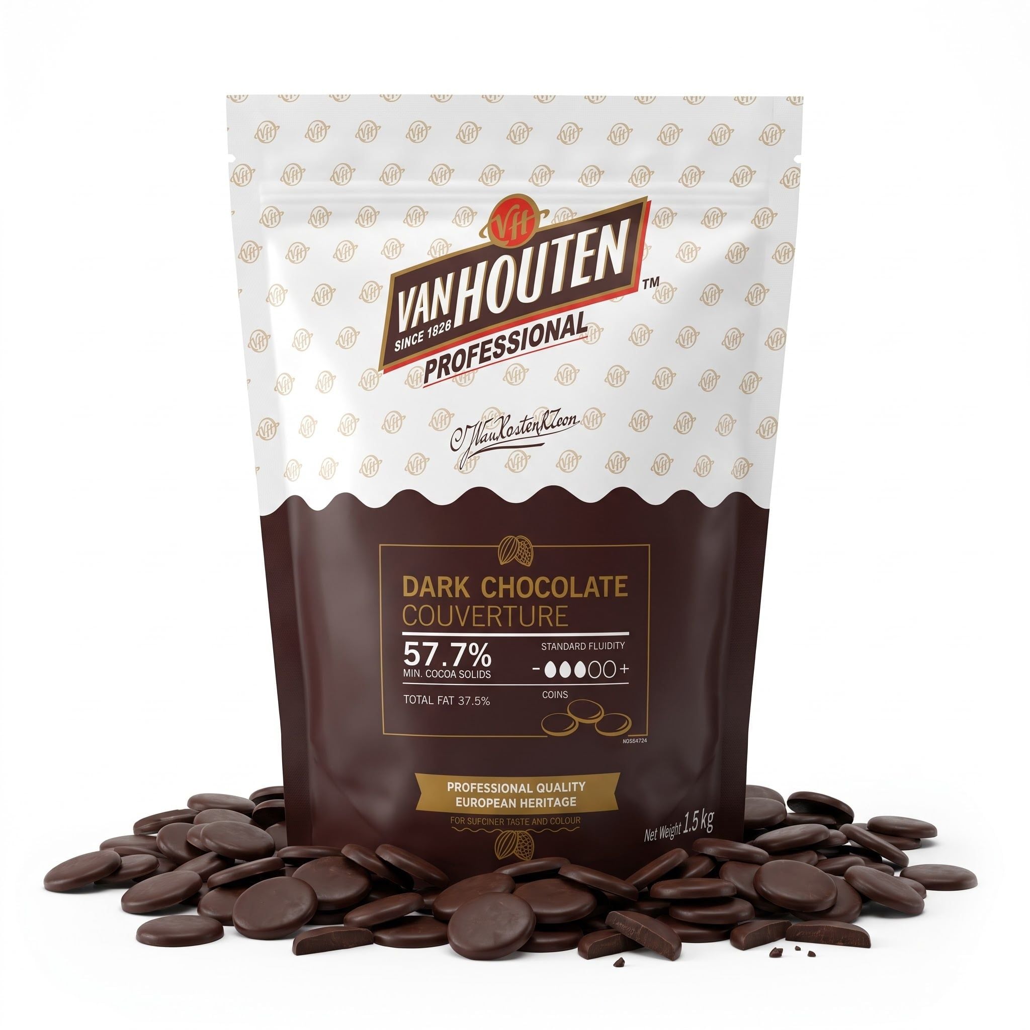 van houten dark couverture coins 57 7 1 5kg