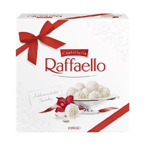 socola dua boc hanh nhan raffaello hop vuong 240g