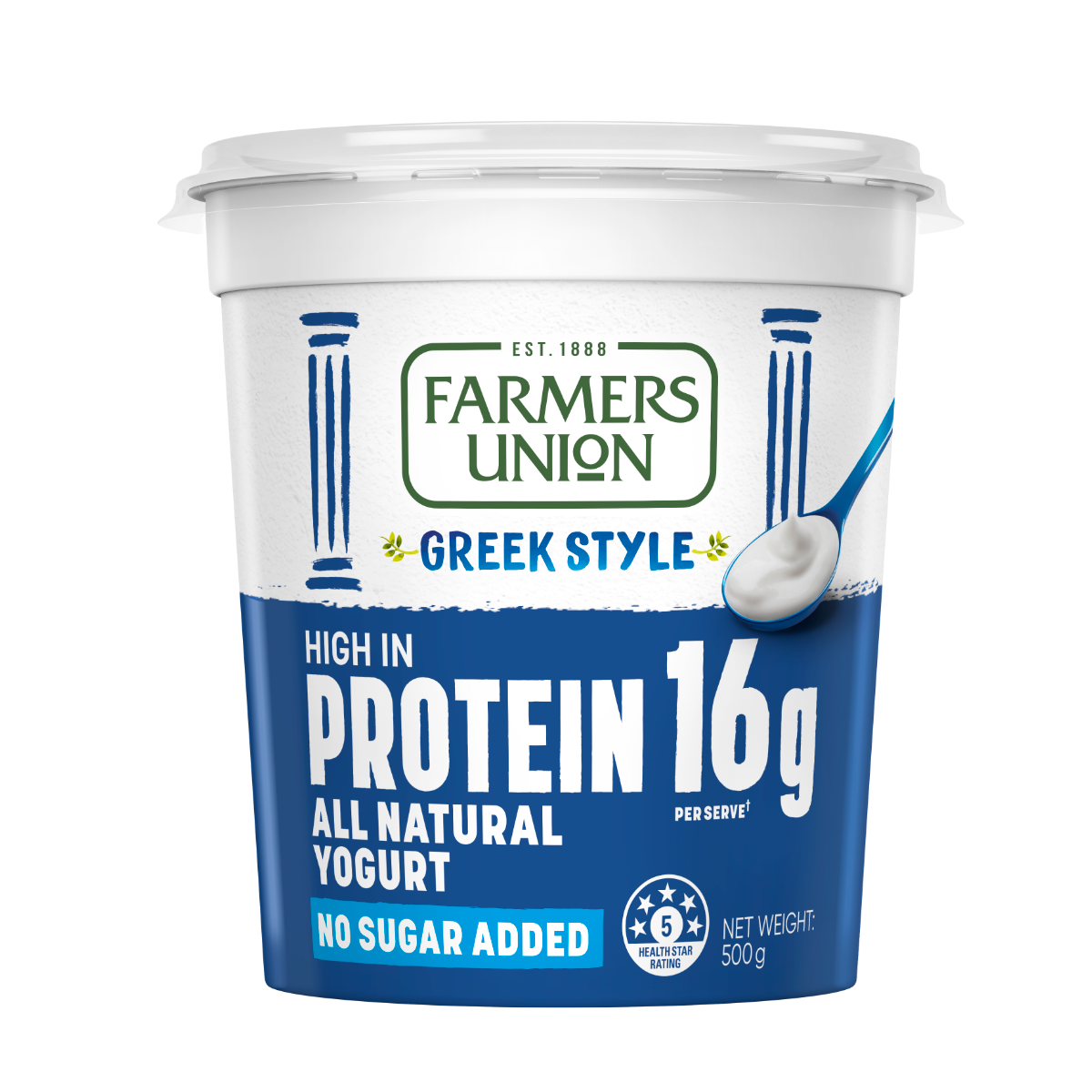 sua chua hy lap bo sung protein it beo farmers union greek style yogurt no fat 500g