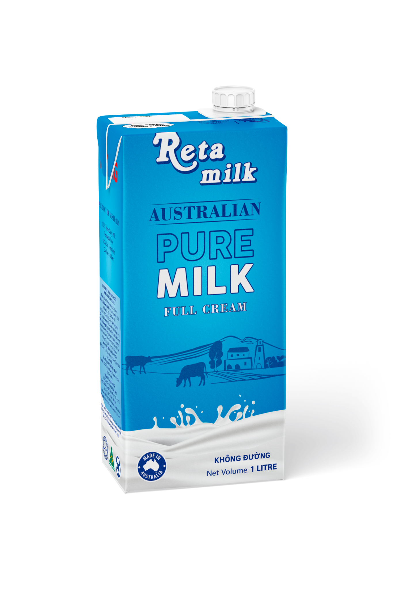 sua tuoi uc tiet trung reta milk khong duong 1l