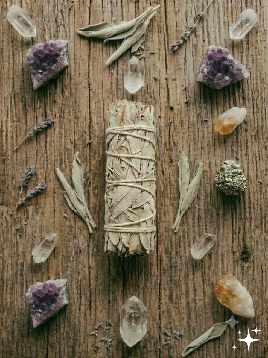  Xô thơm trắng White Sage Bó sage Thanh Tẩy 