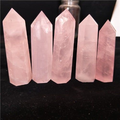  Trụ Rose Quartz Madagascar (gr) Trụ đá Thạch anh Hồng 