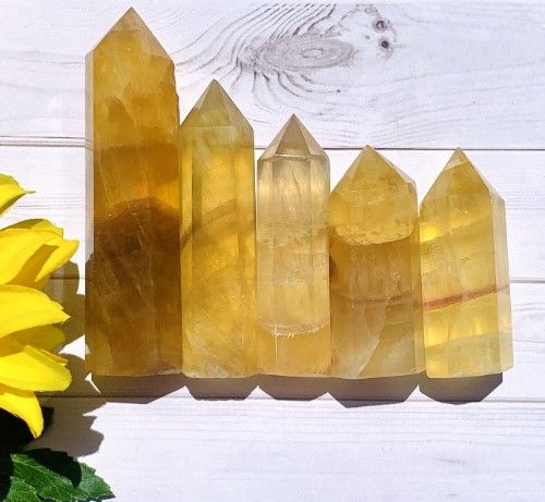  Trụ Yellow Fluorite (gr) Trụ đá Fluorite Vàng 