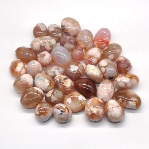  Tumbled Blossom Agate (gr) Viên đá Mã Não Hoa Anh Đào 
