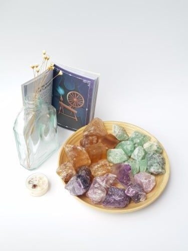  Thô Đá Fluorite Đa Sắc XANH, TÍM (gr) 