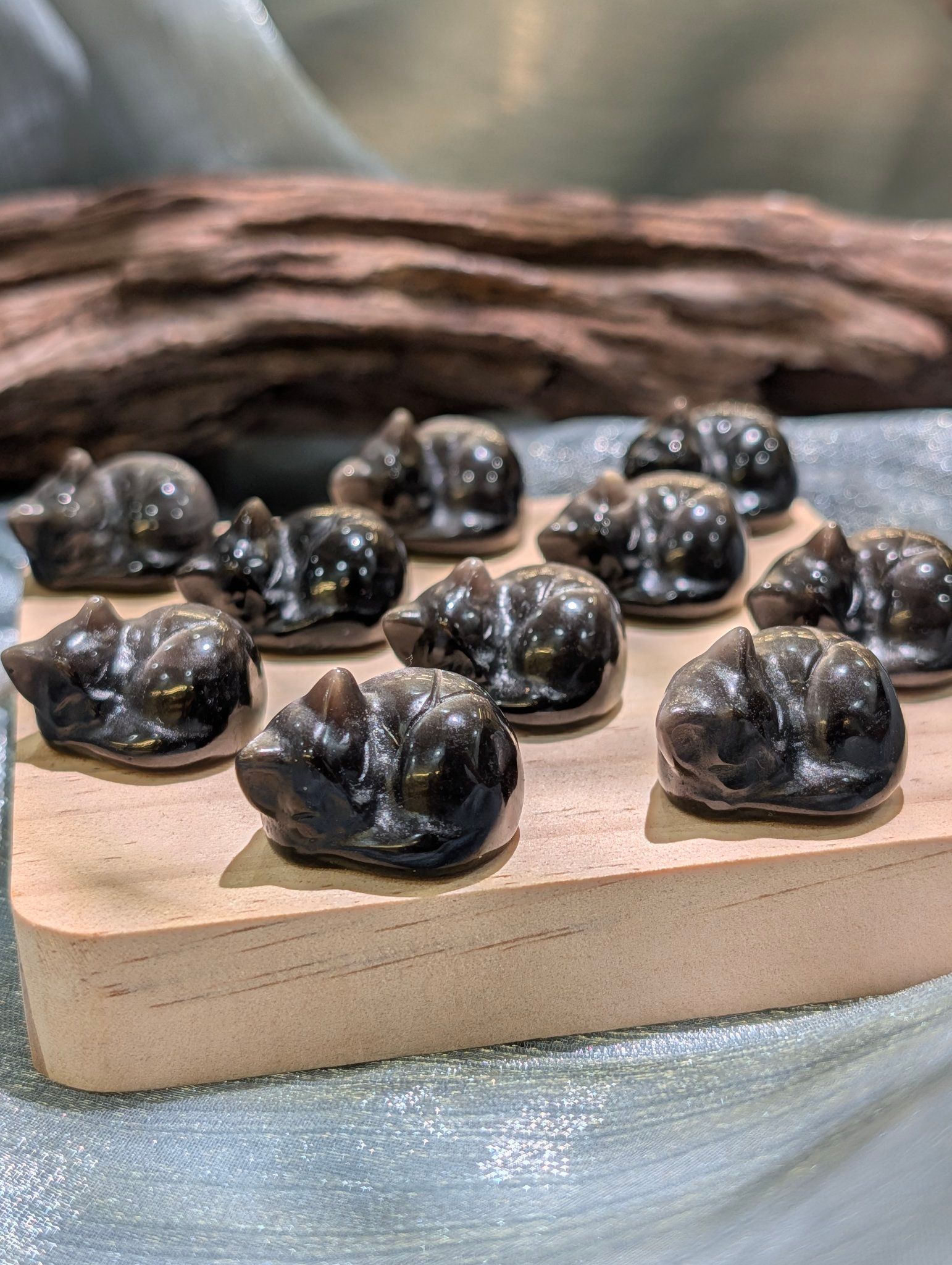  Mèo Silver Obsidian - Mèo Đá thủy tinh núi lửa 