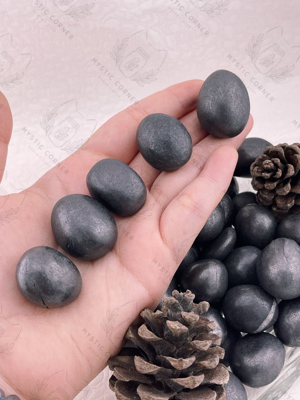  Tumbled đá Shungite 