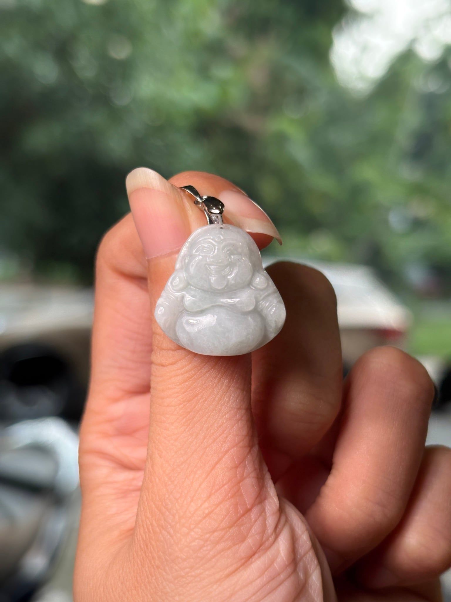  Mặt Phật Di Lặc Ngọc Cẩm Thạch 