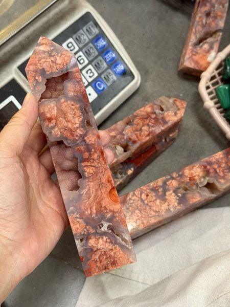  Trụ đá Pink Petal Agate (Gr) 