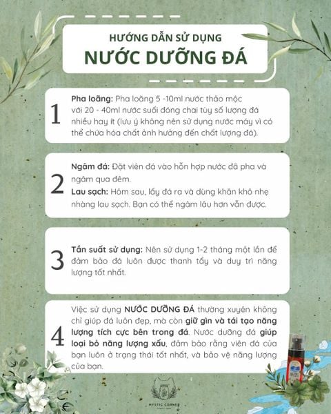  Nước dưỡng đá, nước thanh tẩy đá tự nhiên, nước cất ủ thảo mộc 