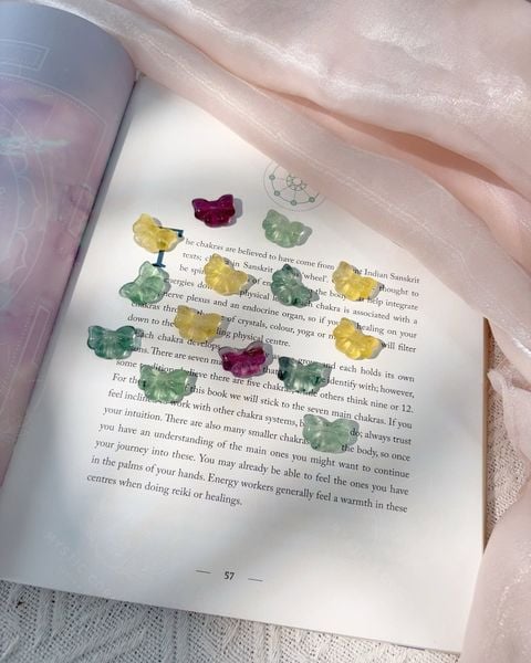  Charm Fluorite ( Hoa - Nơ - Hồ Ly - Tim - Gấu - Kitty - Bướm - Rồng ...) 