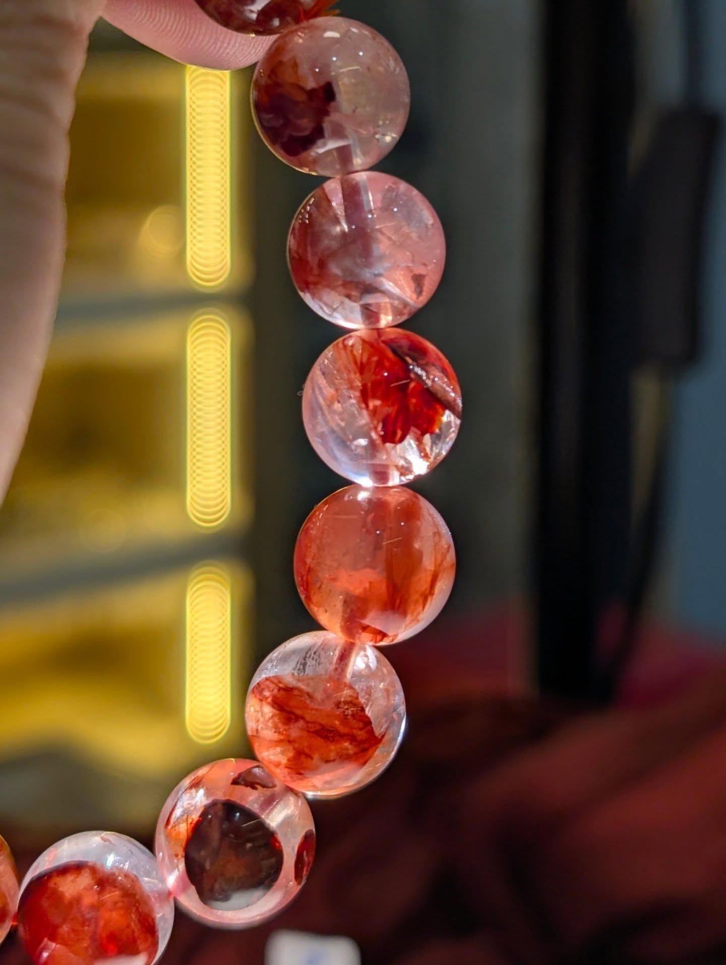  Vòng tay Red Fire Quartz ( Thạch anh Hematoid (Hematoid Quartz) ) - Đá Thạch Anh Lửa 