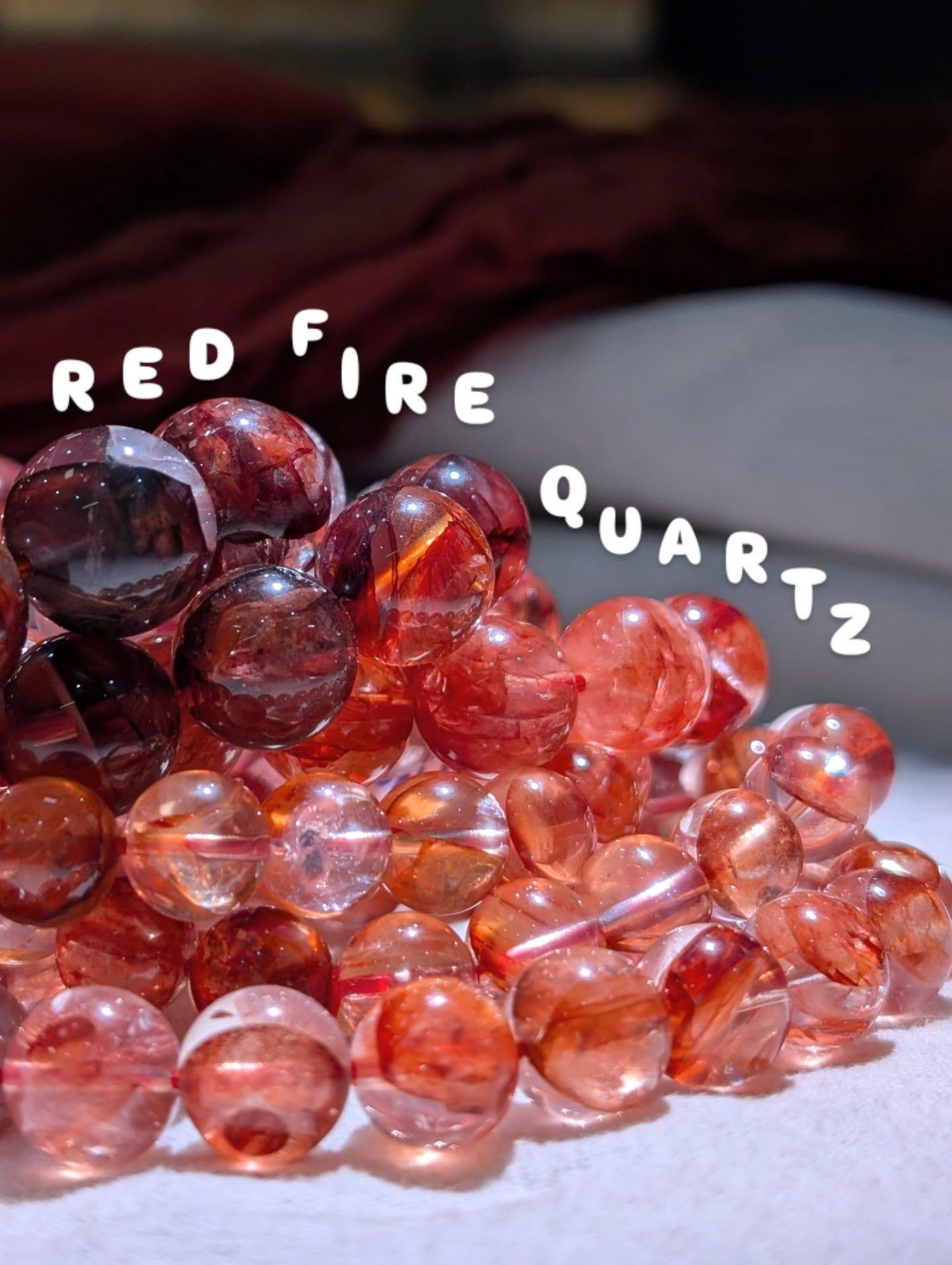  Vòng tay Red Fire Quartz ( Thạch anh Hematoid (Hematoid Quartz) ) - Đá Thạch Anh Lửa 