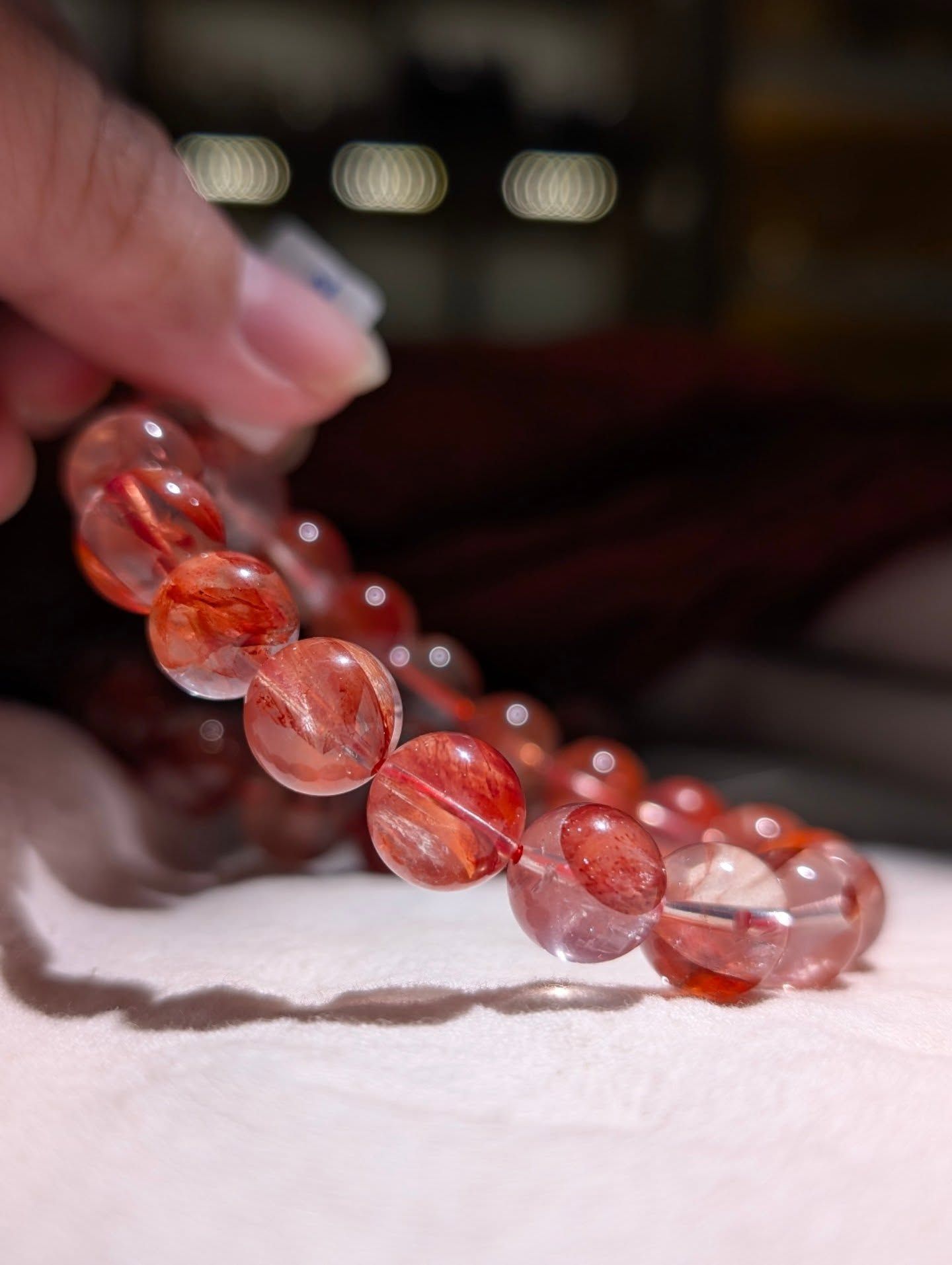  Vòng tay Red Fire Quartz ( Thạch anh Hematoid (Hematoid Quartz) ) - Đá Thạch Anh Lửa 