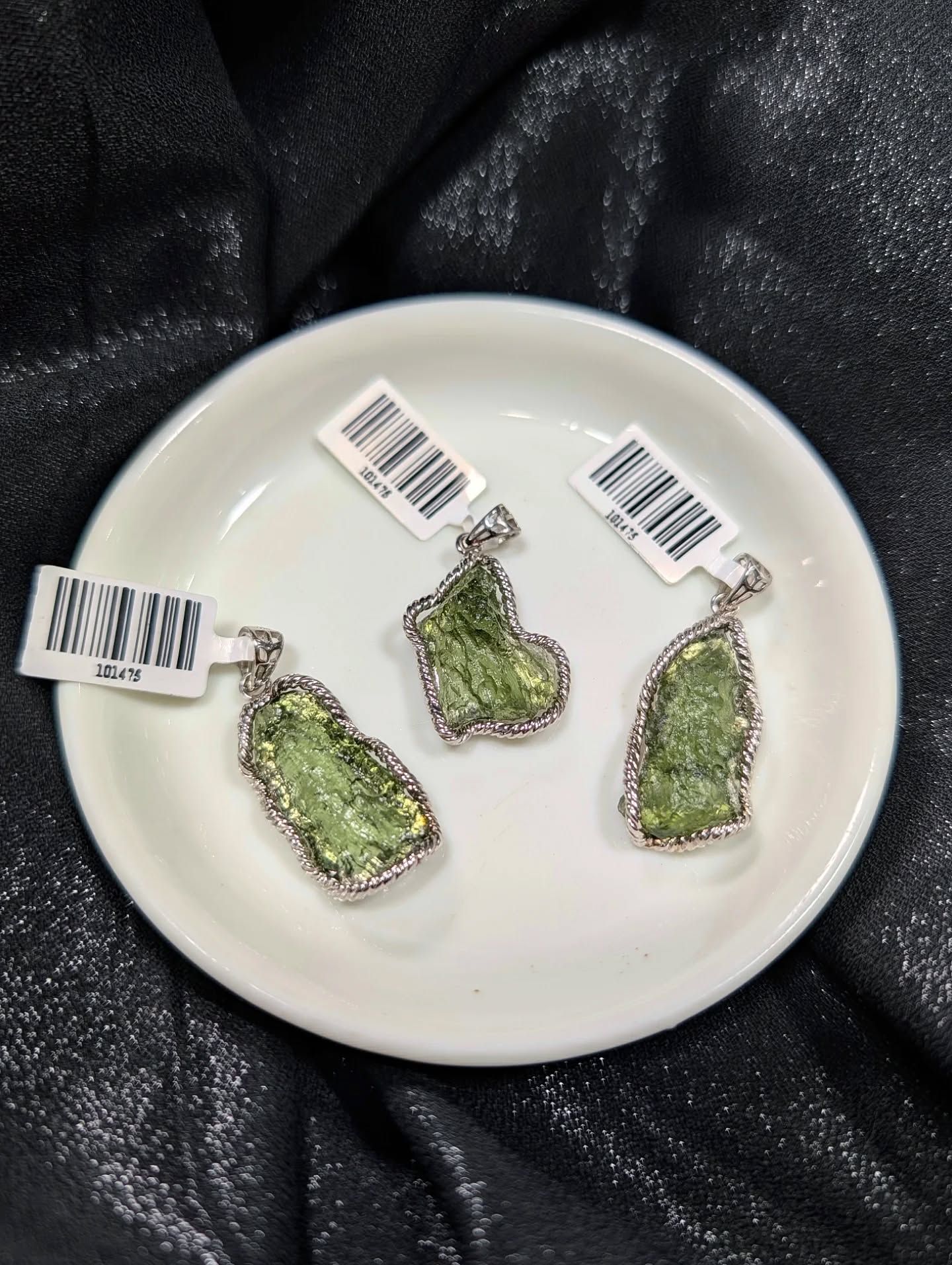  Mặt dây Moldavite bạc S925 