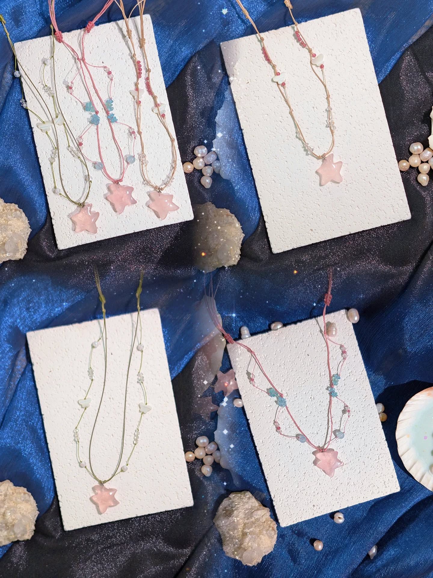  Mặt Dây Ngôi Sao Biển Thạch Anh Hồng (Rose Quartz) 