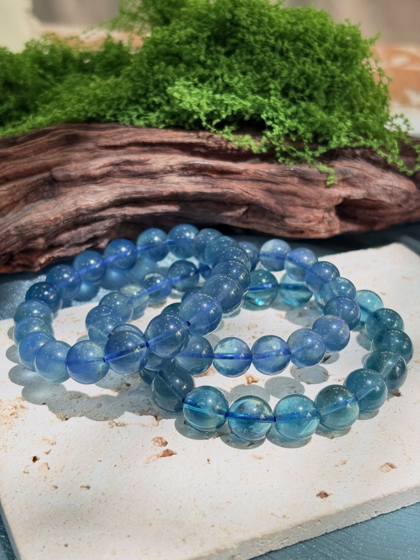  Vòng tay đá Blue Fluorite ( Fluorite Xanh Dương ) 