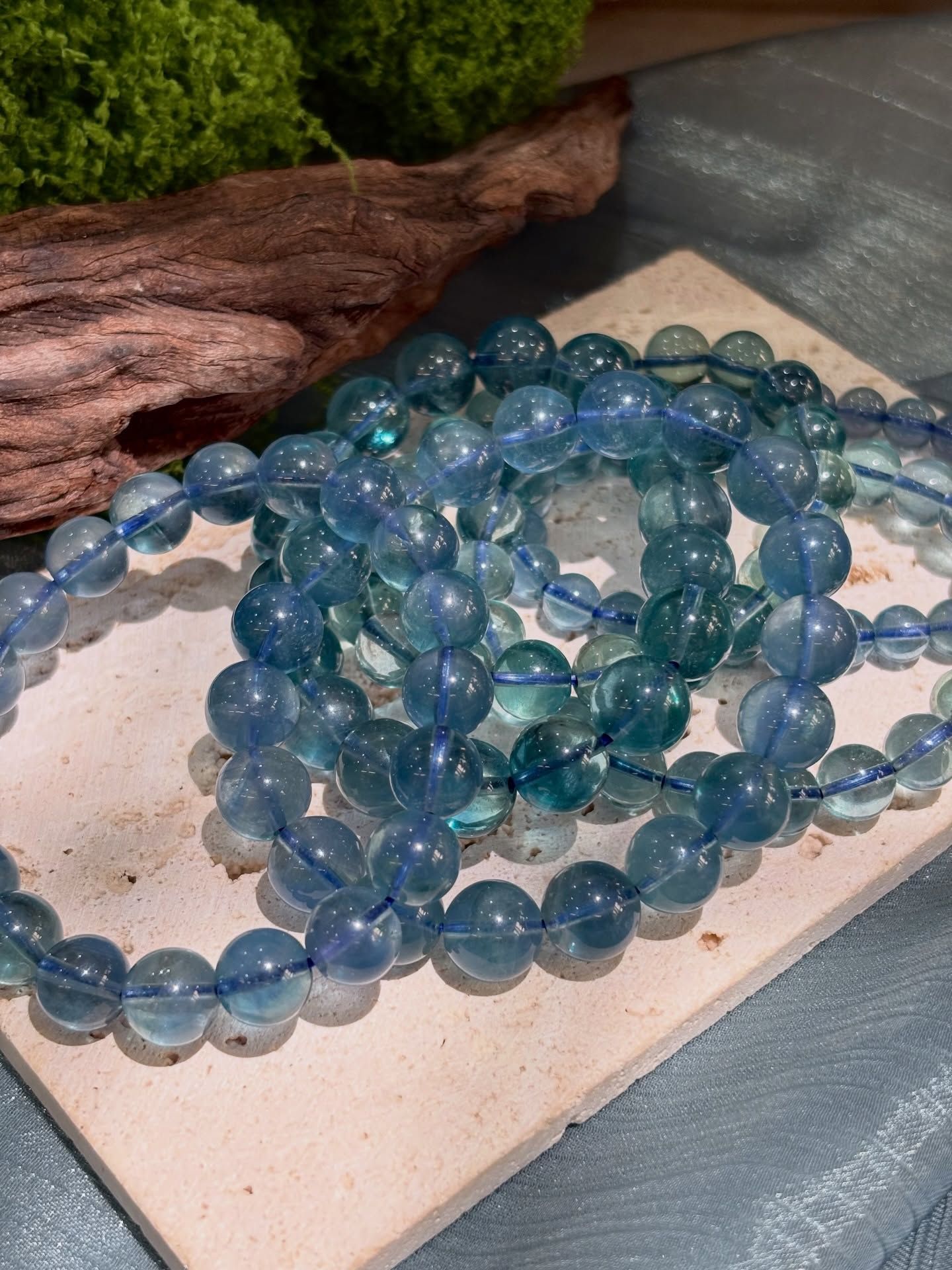  Vòng tay đá Blue Fluorite ( Fluorite Xanh Dương ) 