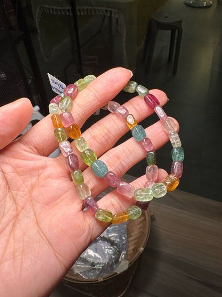  Vòng Tourmaline Đa Sắc Pastel ( Freeform ) 
