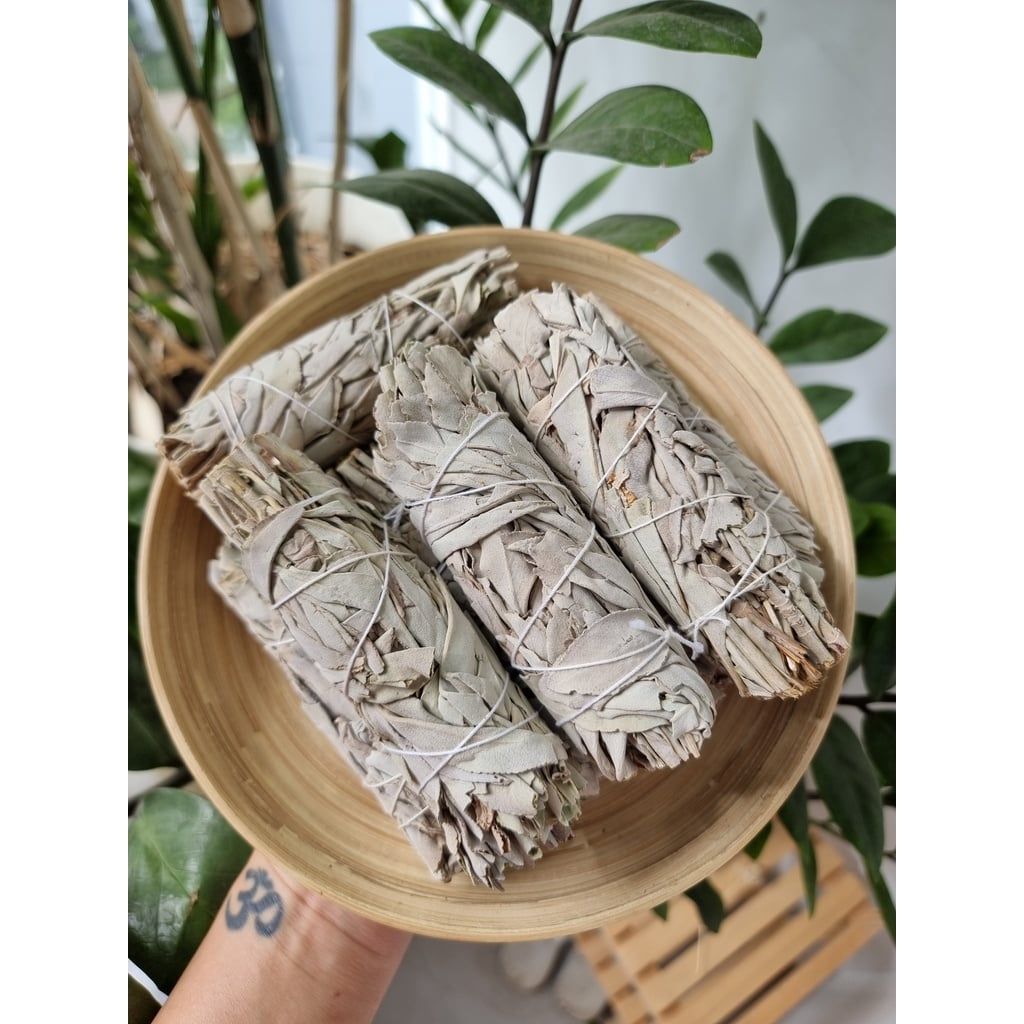  Xô thơm trắng White Sage Bó sage Thanh Tẩy 