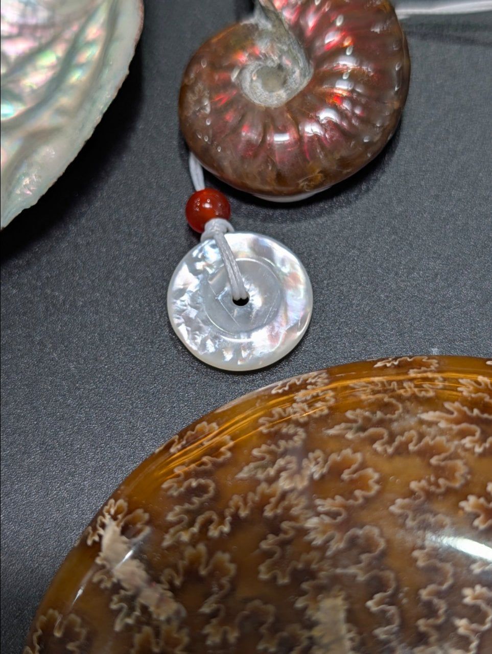  Dây chuyền đồng điếu Vỏ Ngọc Trai 