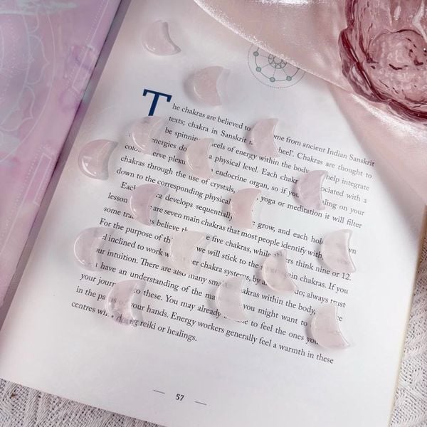  Mặt Trăng Thạch Anh Hồng - Rose Quartz Moon 