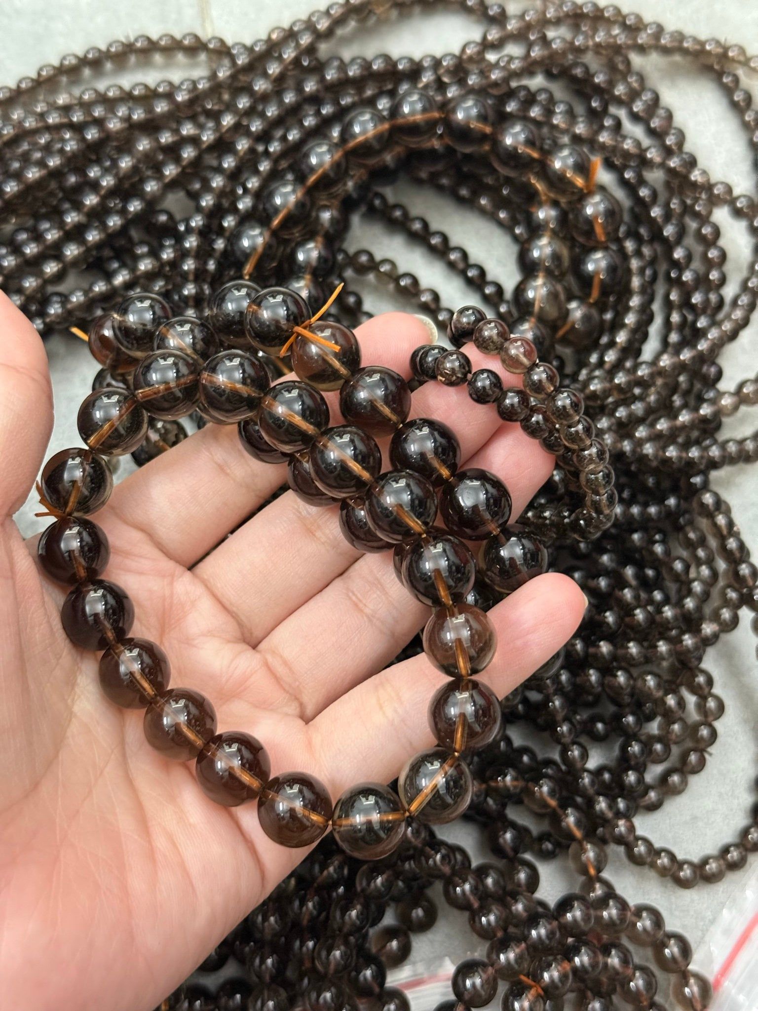  Vòng tay đá Smoky Quartz (Đá Thạch Anh Khói) 