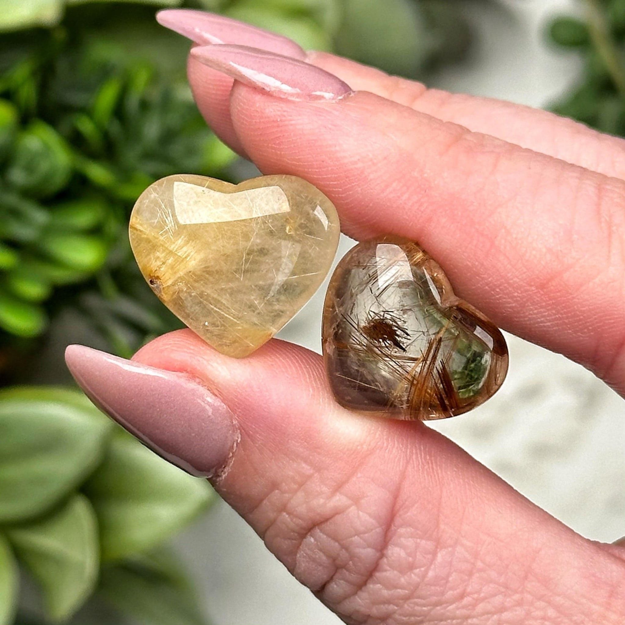  Rutilated Quartz Heart (gr) Trái Tim Thạch Anh Tóc 