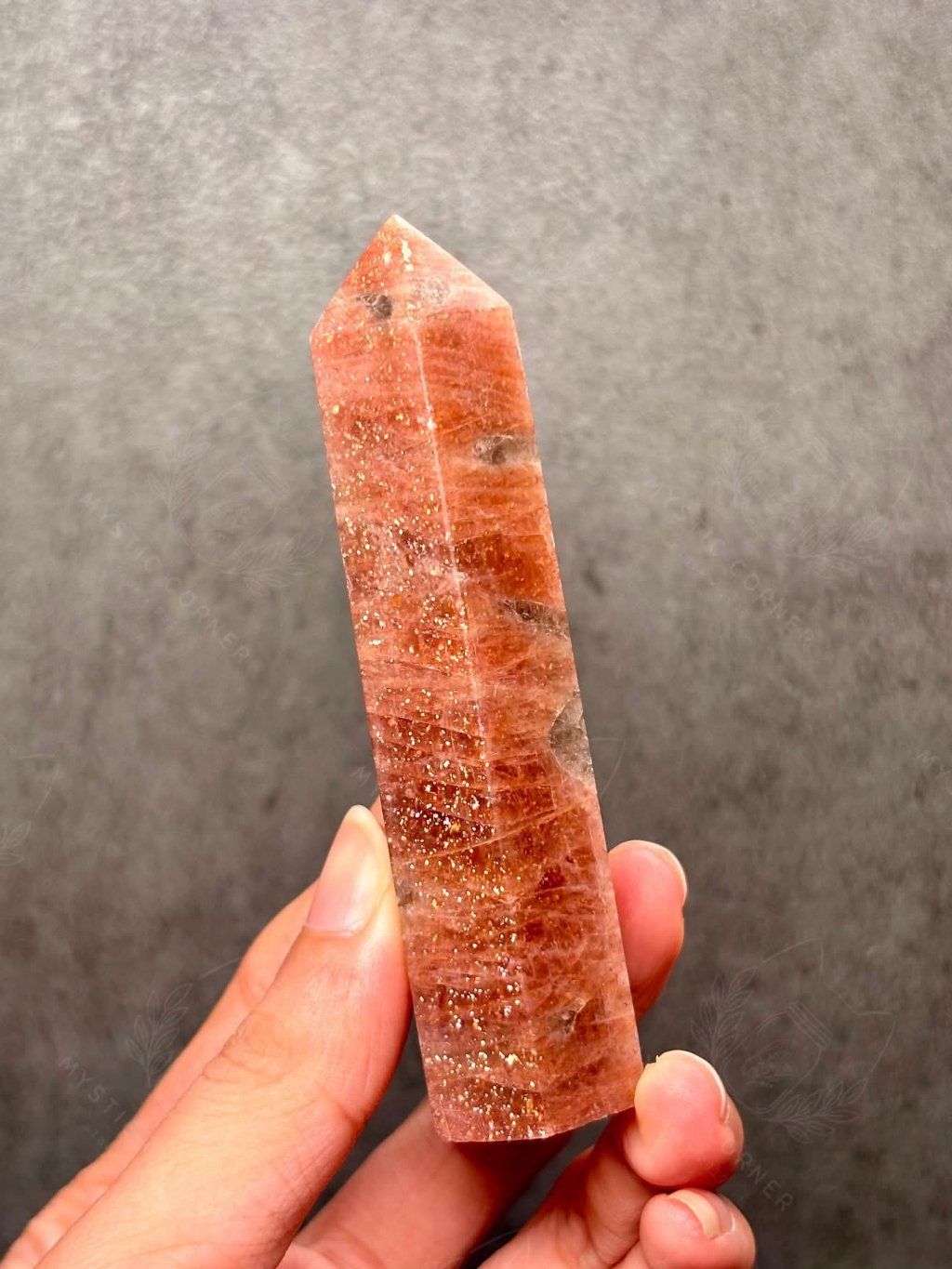  Trụ Sunstone CHẤT ĐẸP VIP Đá Mặt Trời tự nhiên thanh tẩy, tích cực, vui vẻ, bài Tarot, thiền định 