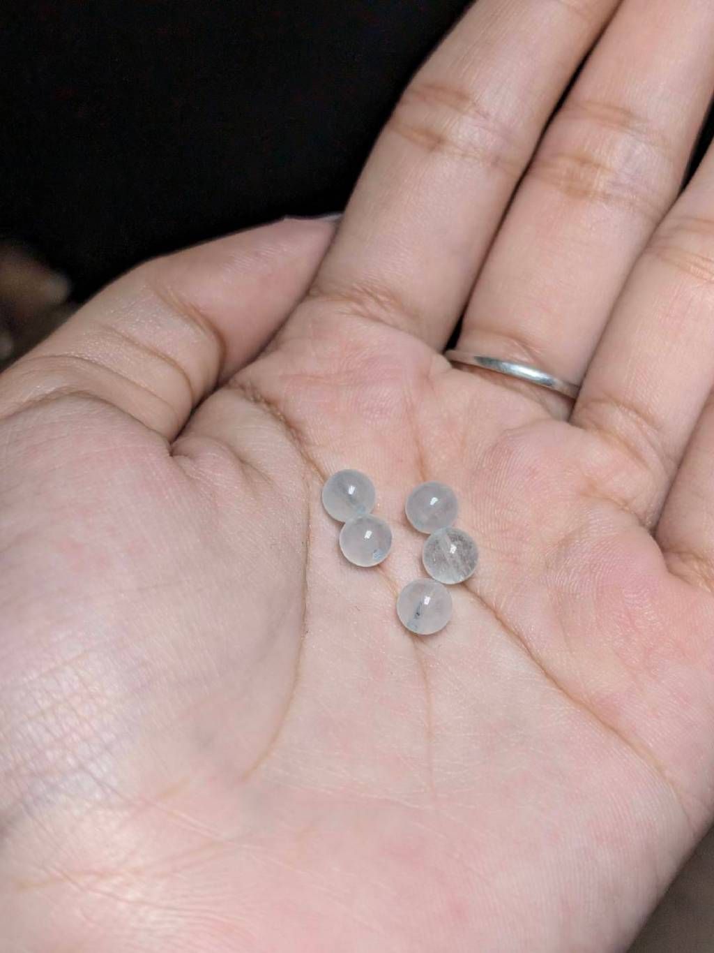  [1 HẠT]  Hạt Lẻ Aquamarine Ngọc Hải Lam Tự Nhiên Mix Vòng, Handmade, Luân xa Cổ Họng Mystic Corner 