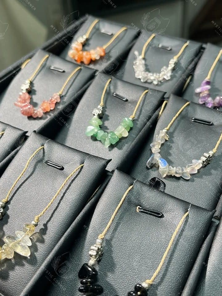  Dây chuyền đá vụn charm hoa 