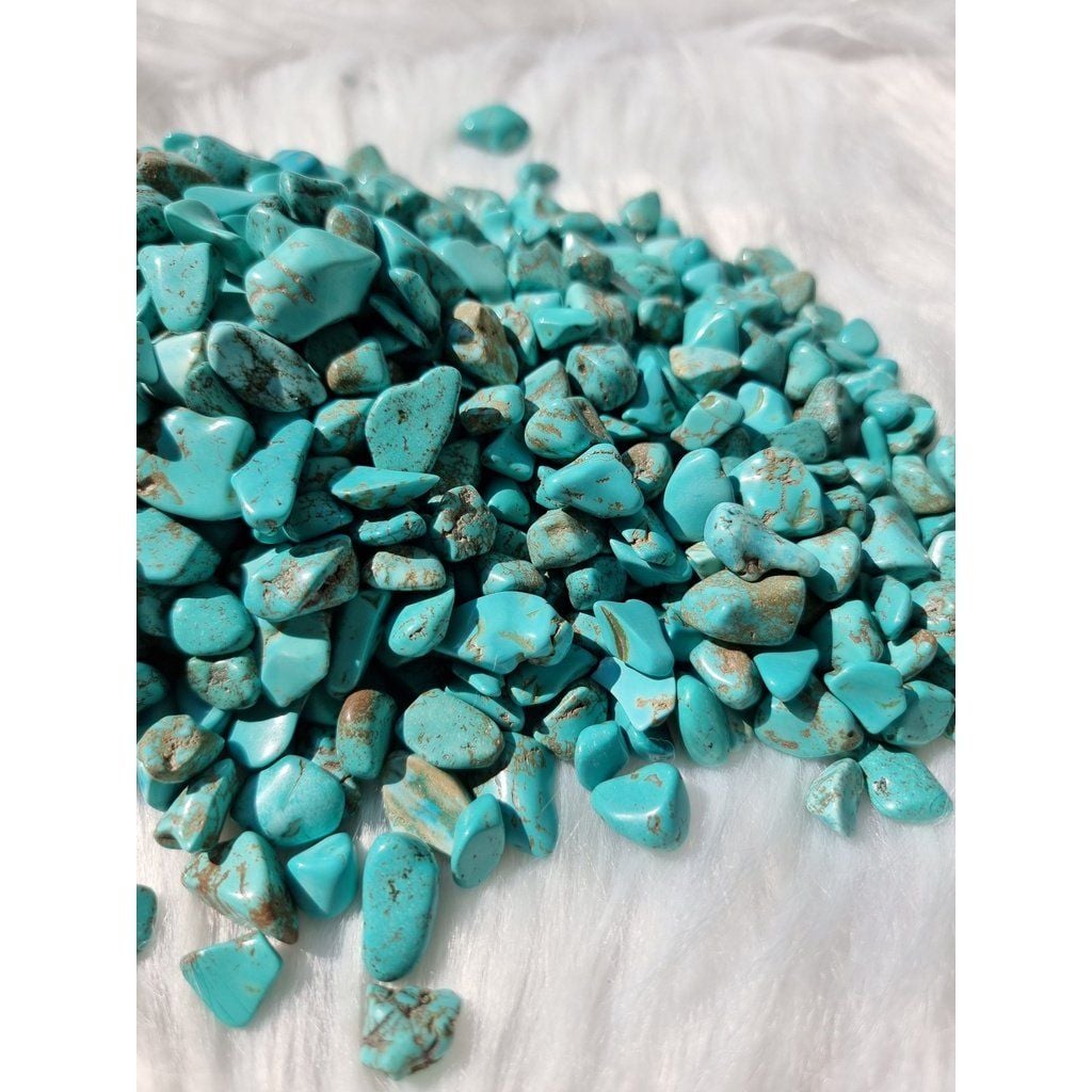  Đá vụn tự nhiên thanh tẩy Howlite xanh (Blue Howlite) dùng trong Tarot, Reiki, phong thủy 